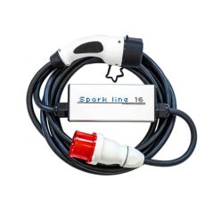   SPARK LINE 16 elektromos autó állítható otthoni töltő - (3x16A) 11kW - 7,5m Type2 kábellel