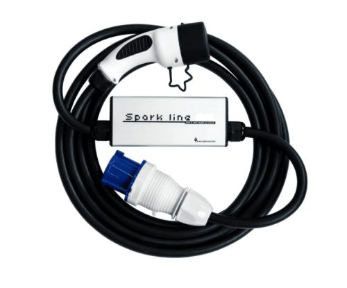 SPARK LINE 32 elektromos autó állítható otthoni töltő - (1x32A) 7,4kW - 5m Type2 kábellel